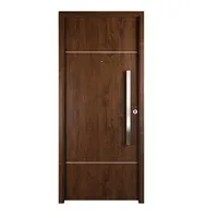 Puerta de exterior Innova 1942 acero galvanizado foliado izquierda cedro 90 x 200 cm