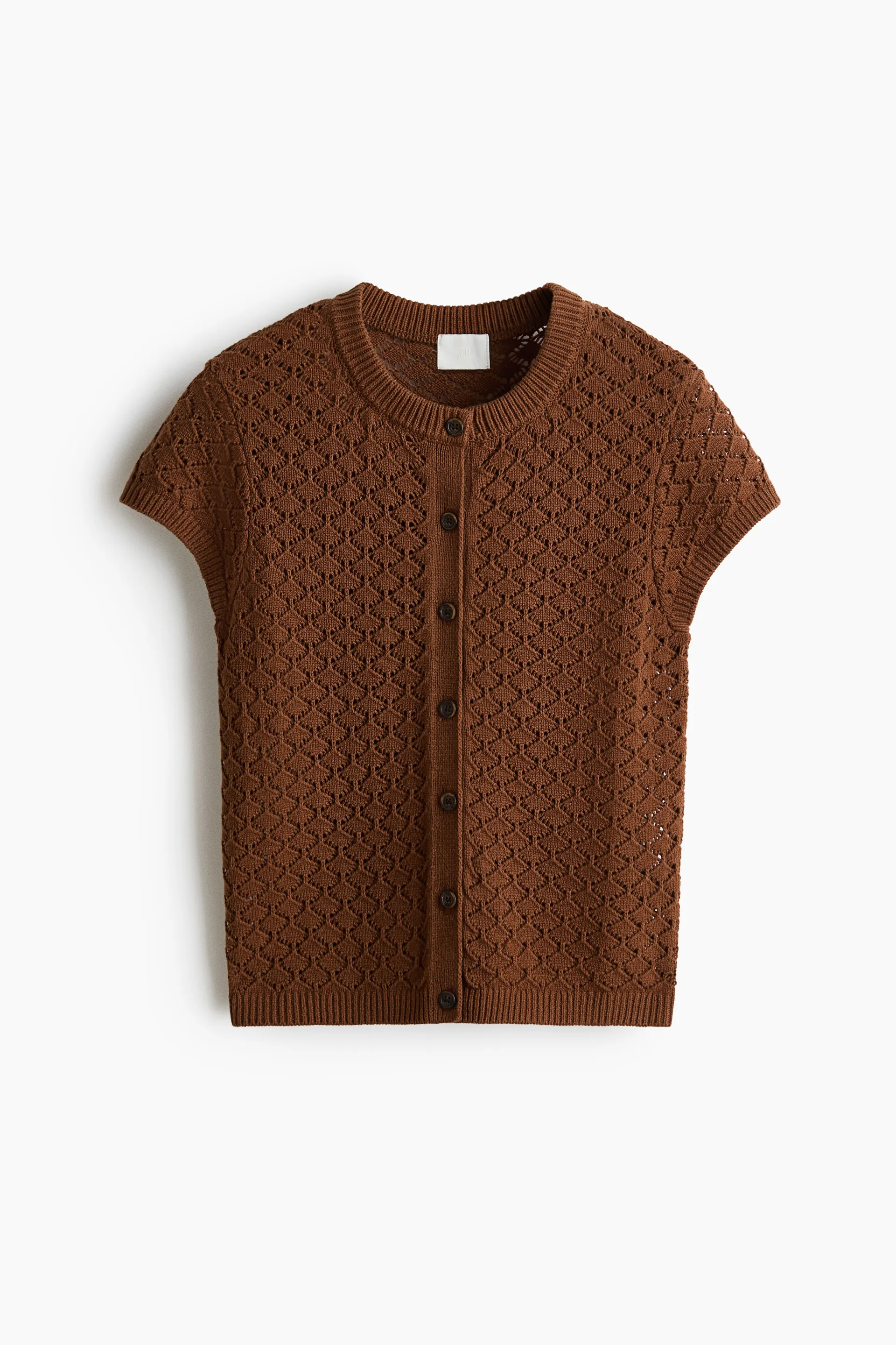 Cárdigan con mangas japonesas en tejido pointelle