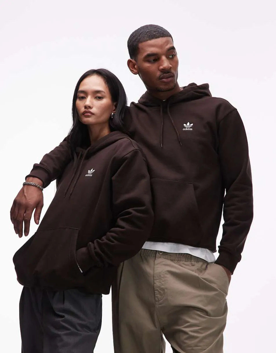 adidas Originals essential loose fit hoodie in brown