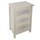 Commode bois effet cérusé 3 tiroirs HINA 48x80x34c...