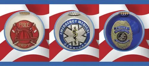 Krebs 1st Responder Glass Ornaments - Assorted Styles