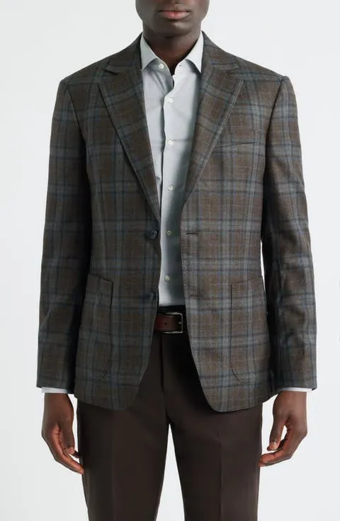 Brown Midas Plaid Wool Sport Coat (Regular & Big)