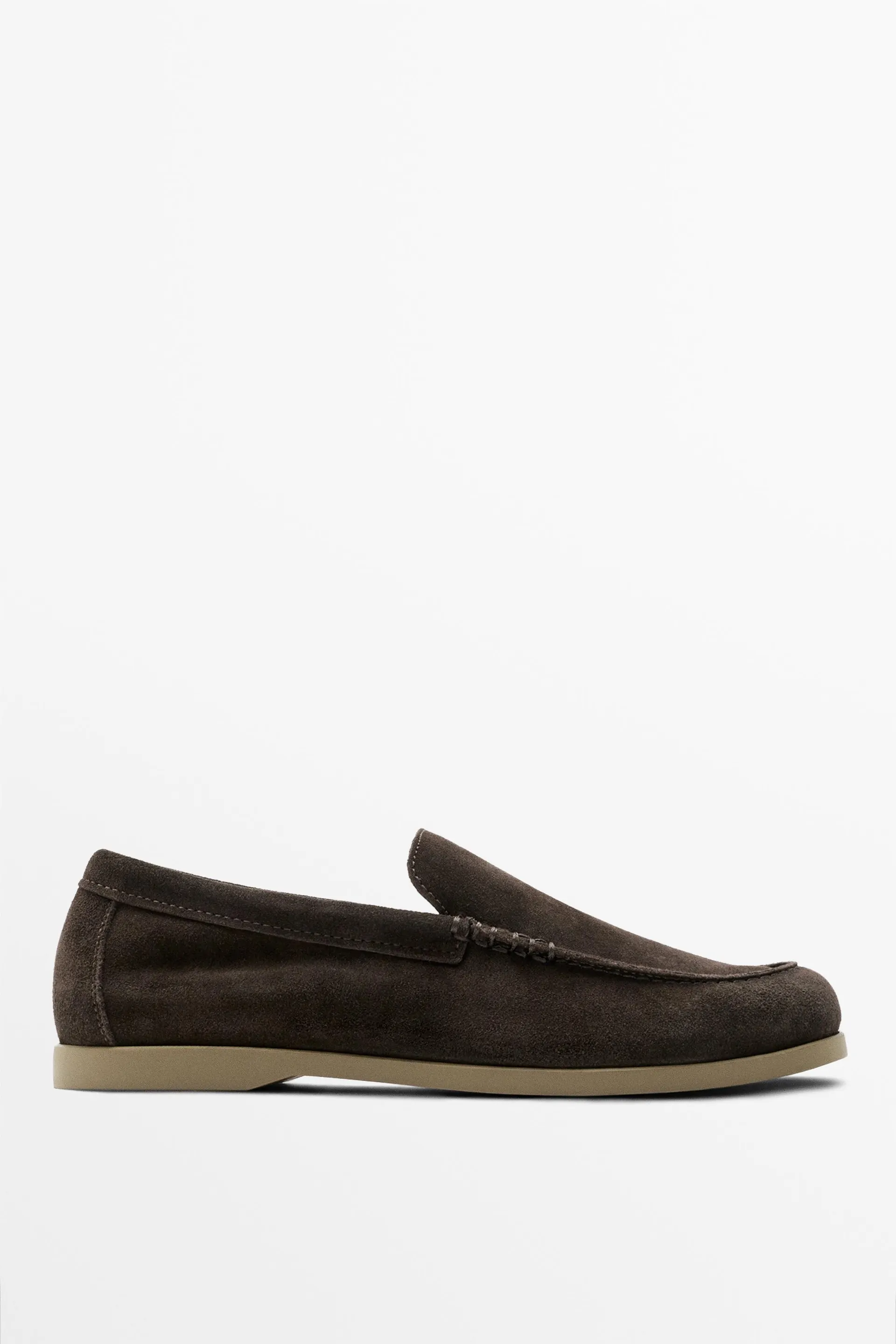 Zachte splitsuède loafers