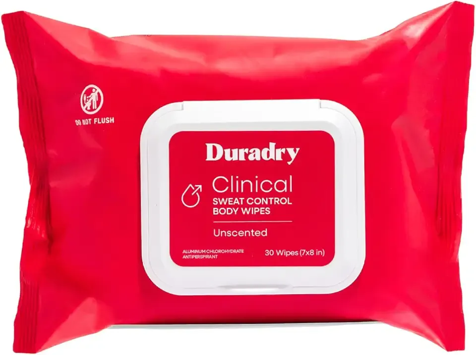 Whole Body Antiperspirant Wipes – Sweat Control Wipes for Under Boobs, Chest, Groin, Underarms, Hands, and Feet – Quick Drying, Travel-Friendly, Unscented, Pack of 1