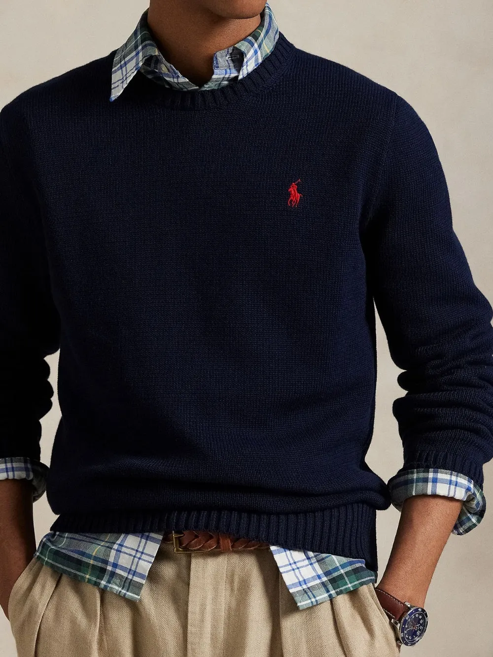 COTTON CREW NECK SWEATER