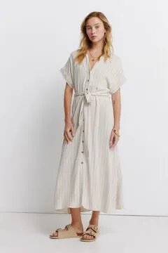 Vestido camisero rayas