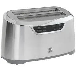 Kenmore Elite 4-Slice Auto-Lift Long Slot Toaster, Stainless Steel