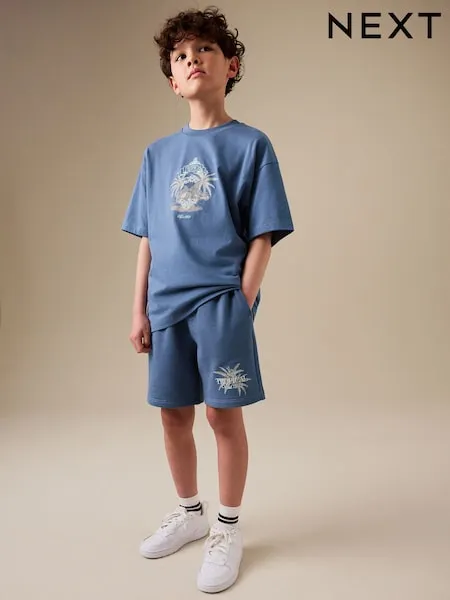 Multi Football Short Sleeve T-Shirt and Shorts Set (3-16yrs)