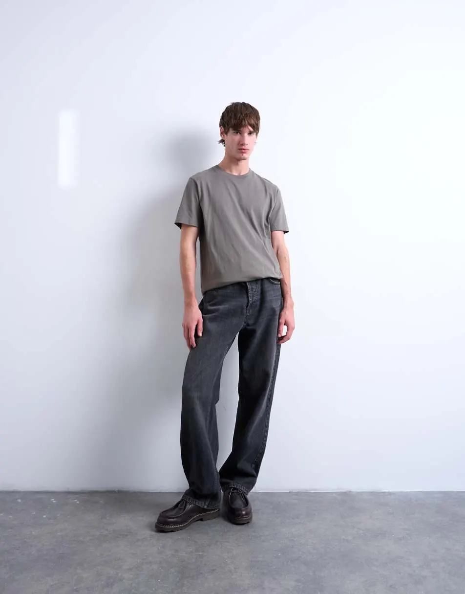 Topman classic fit t-shirt in olive