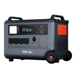 Blackview OSCAL PowerMax 6000 PM6000 Rugged Power Station with PM400 400W Foldable Solar Panel Set 3600Wh to 57600Wh LiFePO4 Battery Pack Power Station with 14 Outlets 5 LED Light Modes Morse Code Roller Power Backup for Emergency Communication Camping