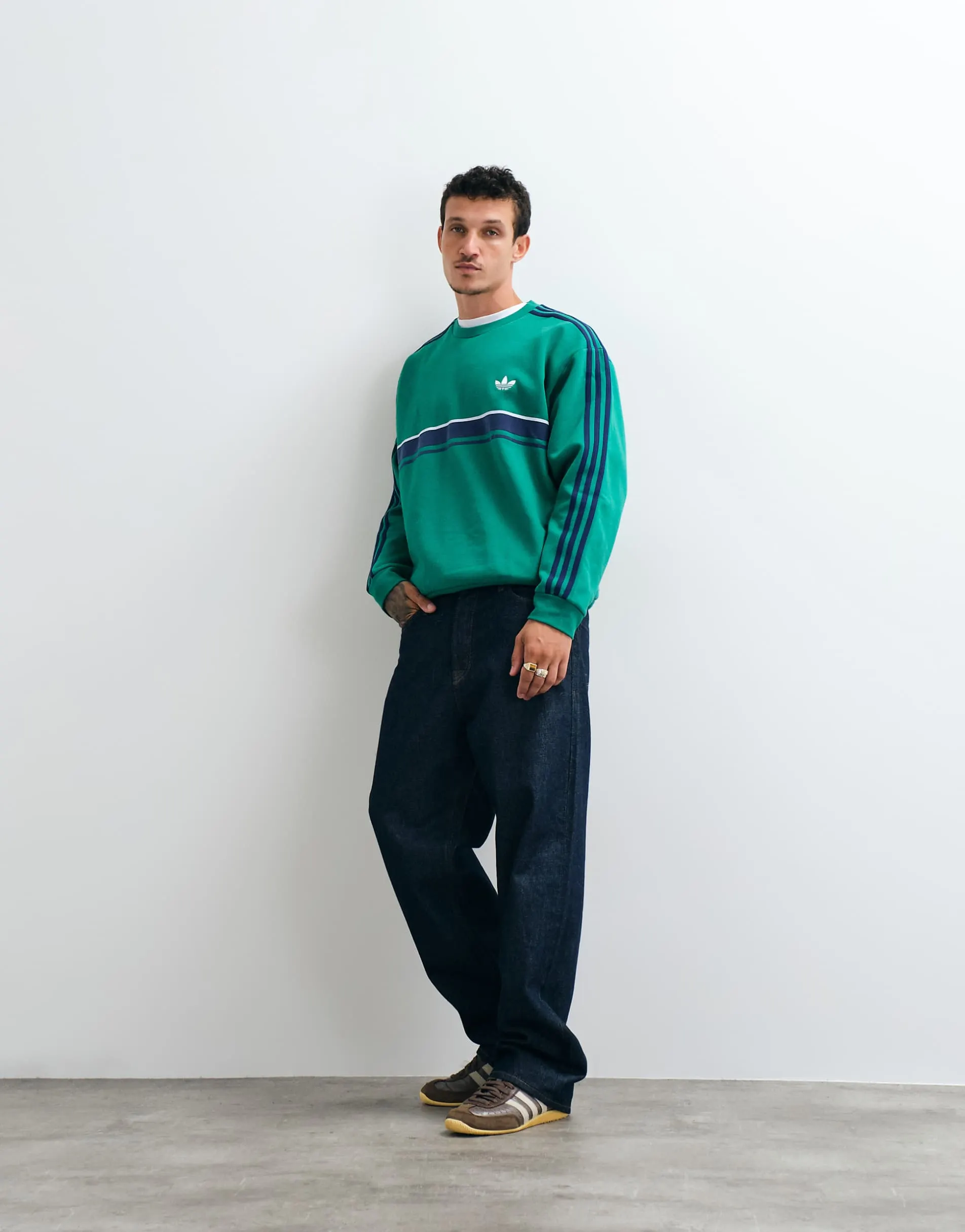 adidas Originals retro sweatshirt in green