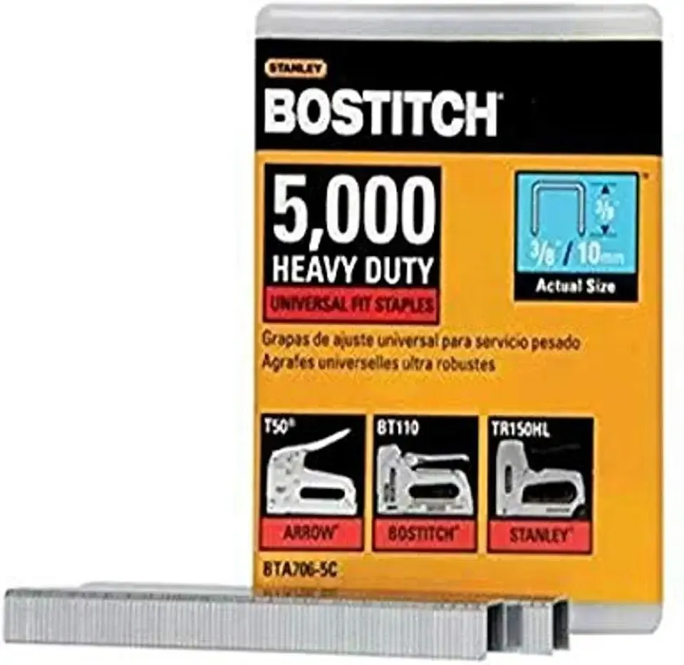 BOSTITCH BTA706-5C Heavy Duty Construction Staples, 3/8 x 2/5-Inch, 5000-Pack