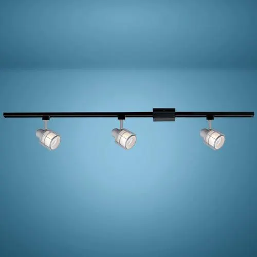 Patriot Lighting® Almora 3-Light Black & Silver Halogen Track Lighting Set