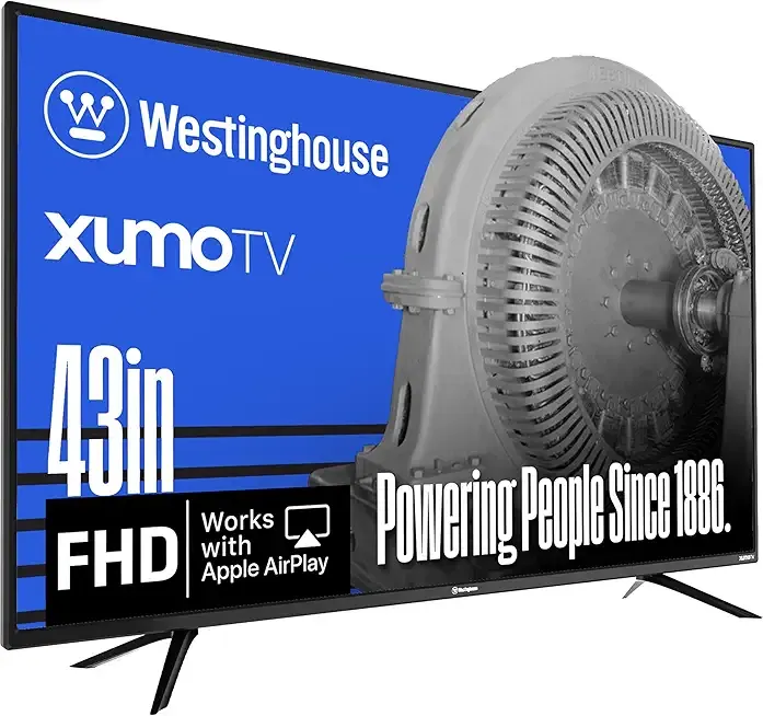 Westinghouse 43-inch Smart TV, FHD 1080P Xumo TV w/Voice Remote, Flat Screen Television w/Dolby Atmos, Bluetooth, Apple AirPlay, Wi-Fi & Mobile Connectivity