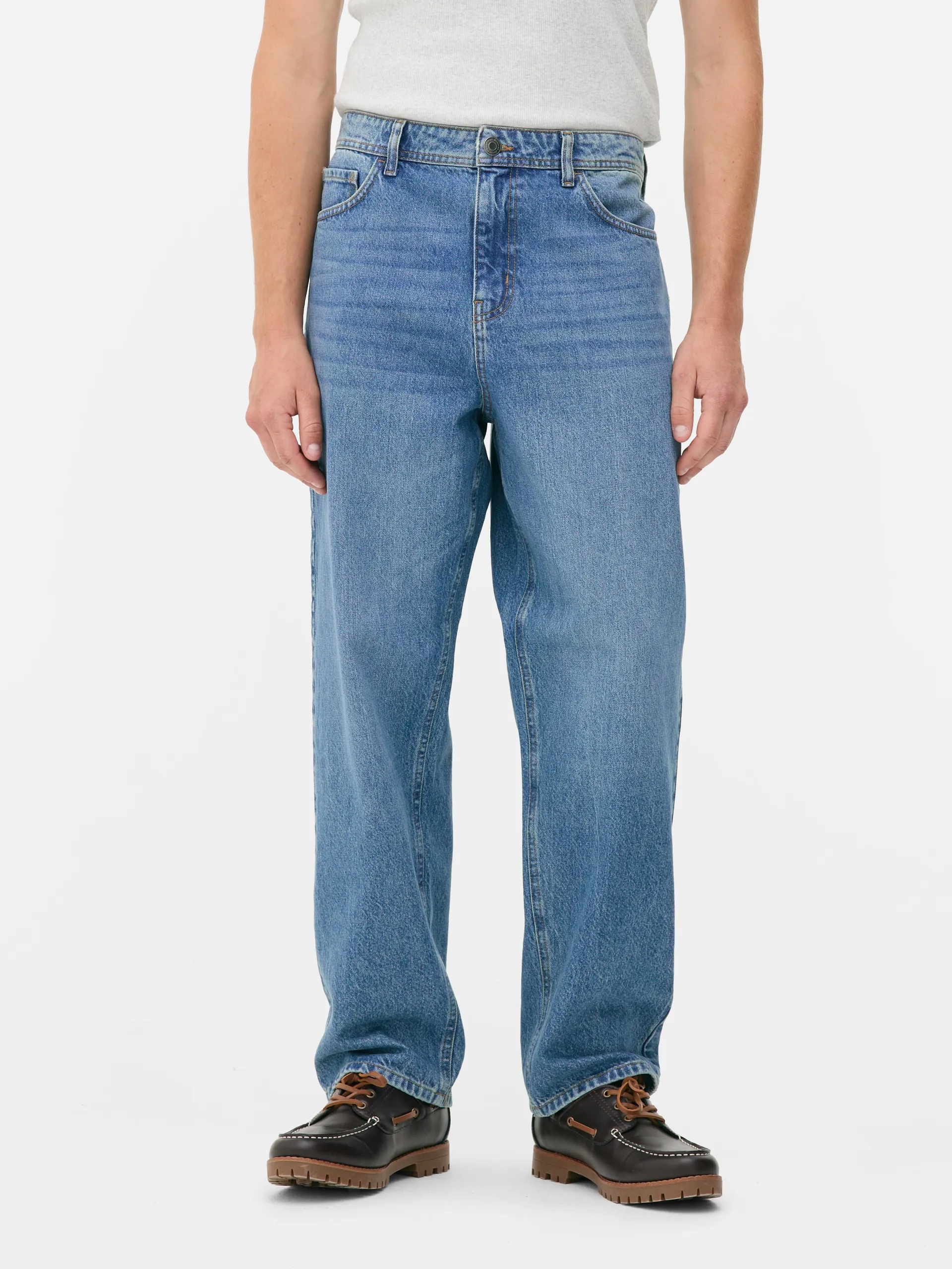 Jean taille haute décontracté