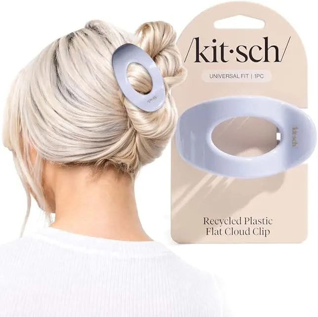 Kitsch Medium Flat Claw Clips for Women - Stylish Flat Hair Clips, Strong Hold for Thick & Fine Hair | Non-Slip for Secure, Comfortable All-Day Wear | Ideal Gifts for Women - Hydrangea…
