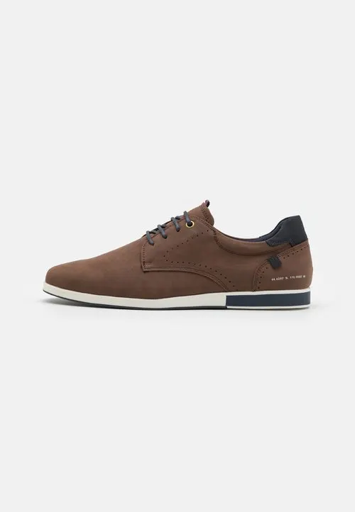Casual snøresko - cognac