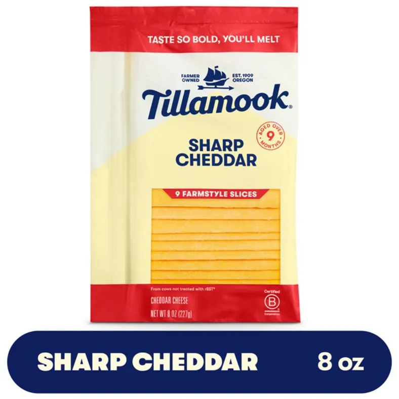 Tillamook Farmstyle Sharp Cheddar Cheese Slices