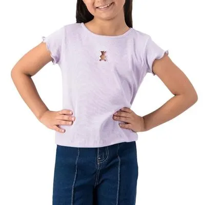 Playera Fantastic Niña con abertura en pecho en forma de oso