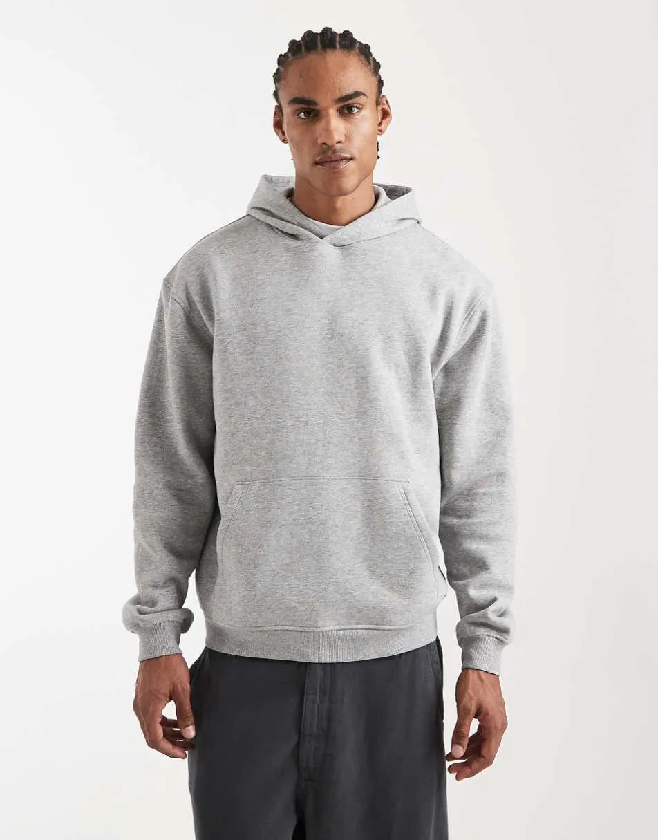 ASOS DESIGN essentials relaxed hoodie in grey marl