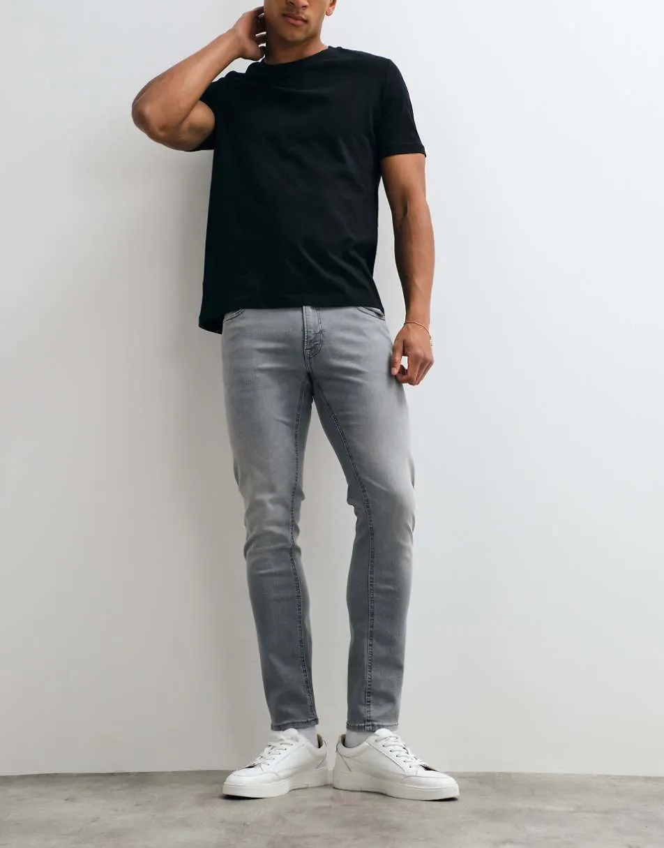 Jack & Jones Glenn slim jeans in light grey wash