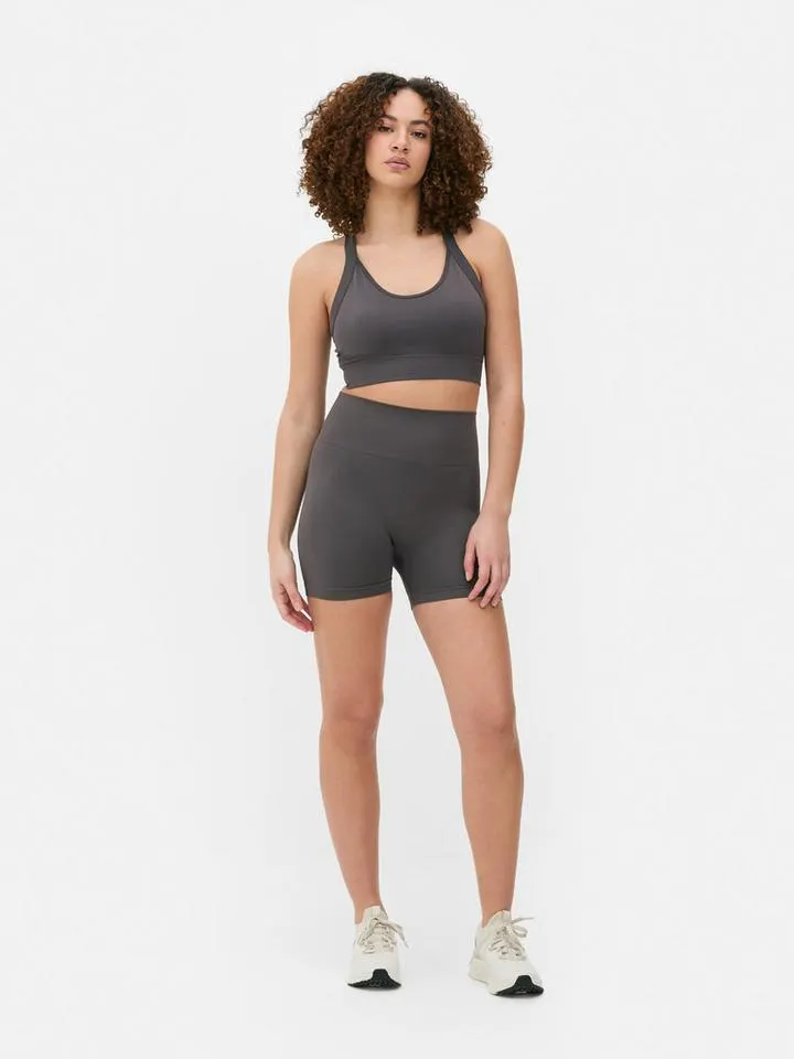 Short de yoga taille haute sans coutures