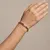 Armband in edelstaal, zwarte zirkonia