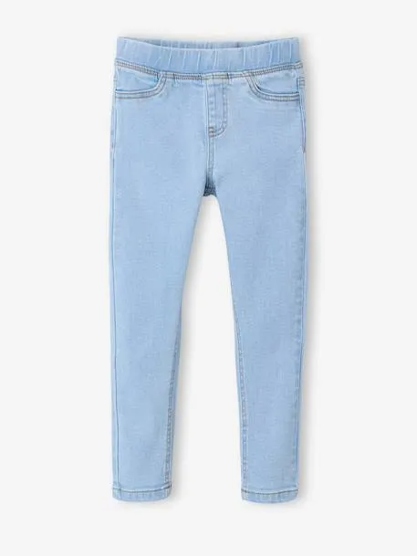 Jean tregging fille - denim bleached