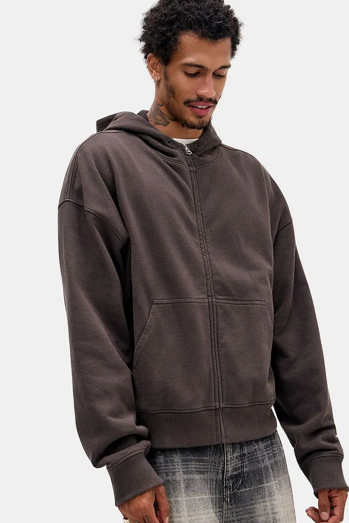 Felpa con cappuccio con zip e fodera a nido d'ape Archivis