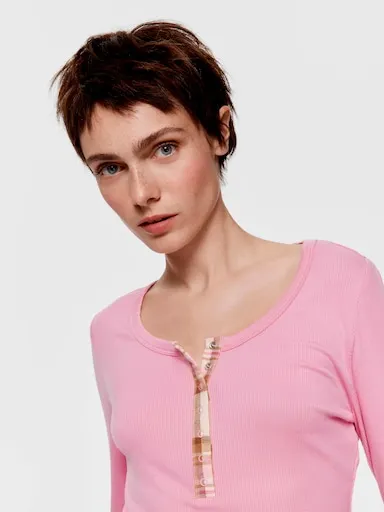 Bamboo Rib Check Henley