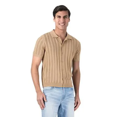 Camisa Hummo Hombre Diseño Tejido Rayas Verticales