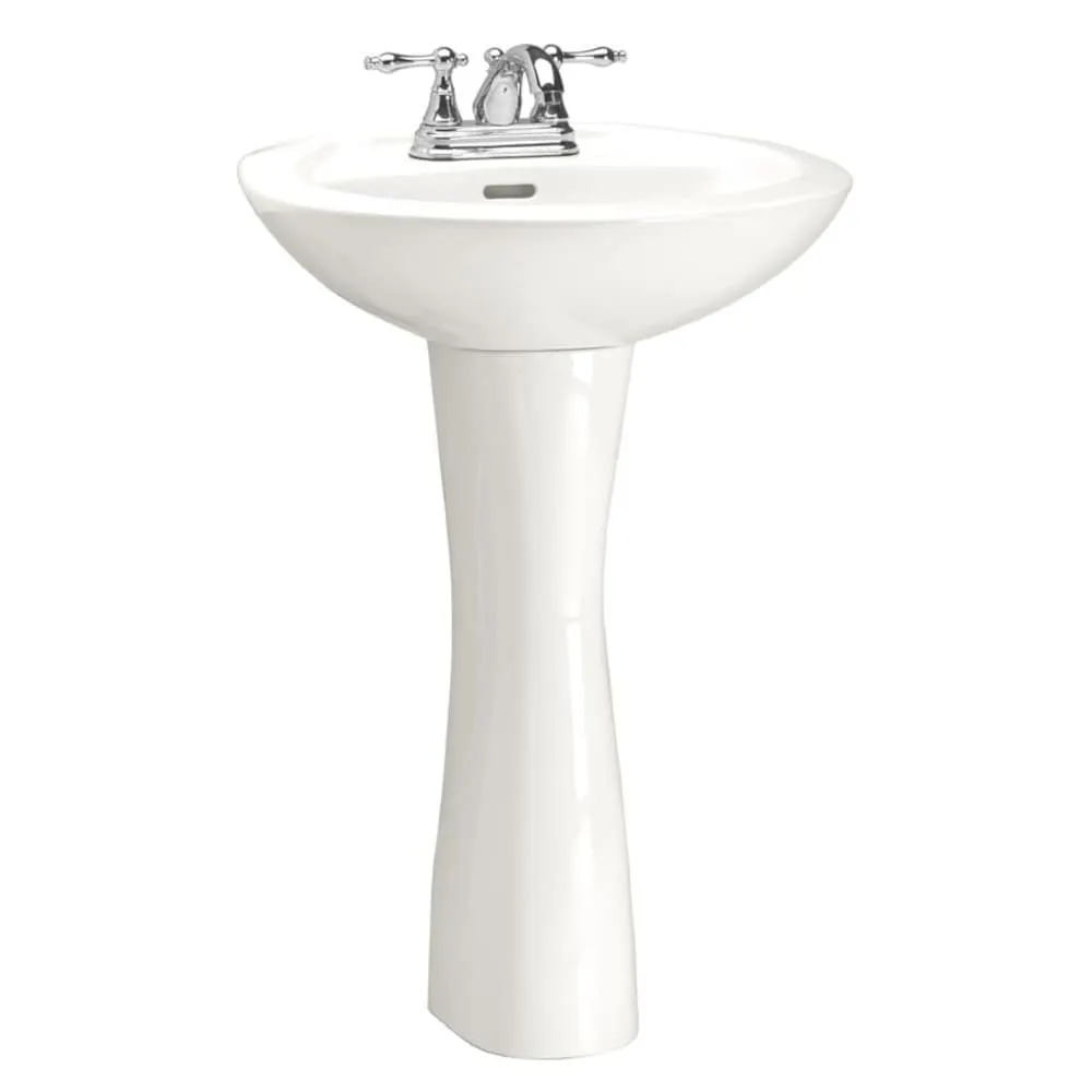 Glacier Bay Pedestal Sink and Leg in White