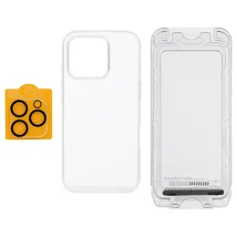 Ultimate 3-in-1 Protection Kit for iPhone 16 Pro Max (Screen/Lens Protectors and Clear Case)
