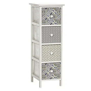 Cassettiera Multiuso Linea Woodhandy 4 Cassetti Decorati