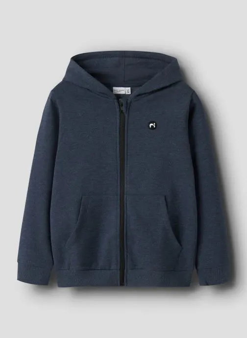 Sweaters met rits Nkmvimo Ls Sweat Card Bru Noos jongens blauw