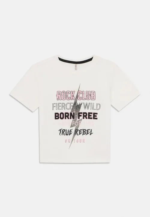 KMGFIONA LIFE GLITTER - T-shirts med print - cloud dancer