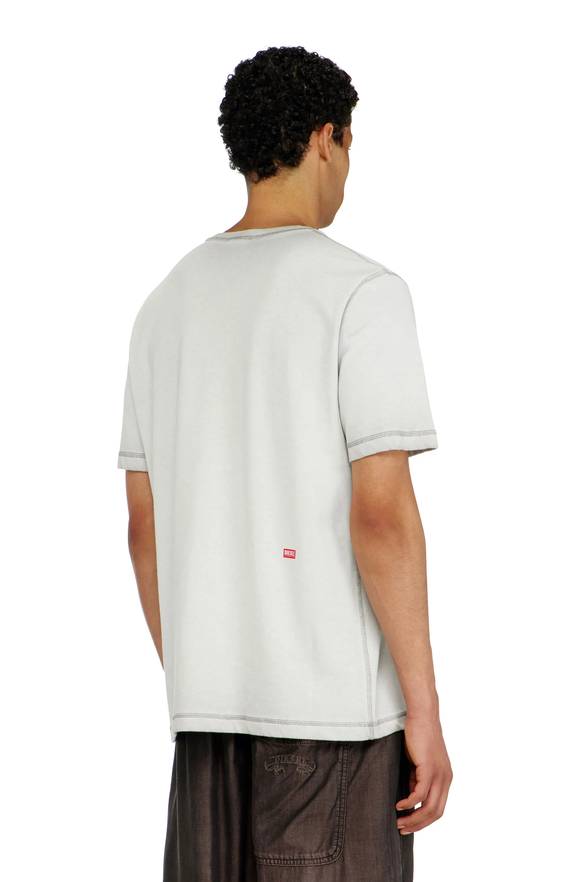 Jersey T-shirt with embossed graphic