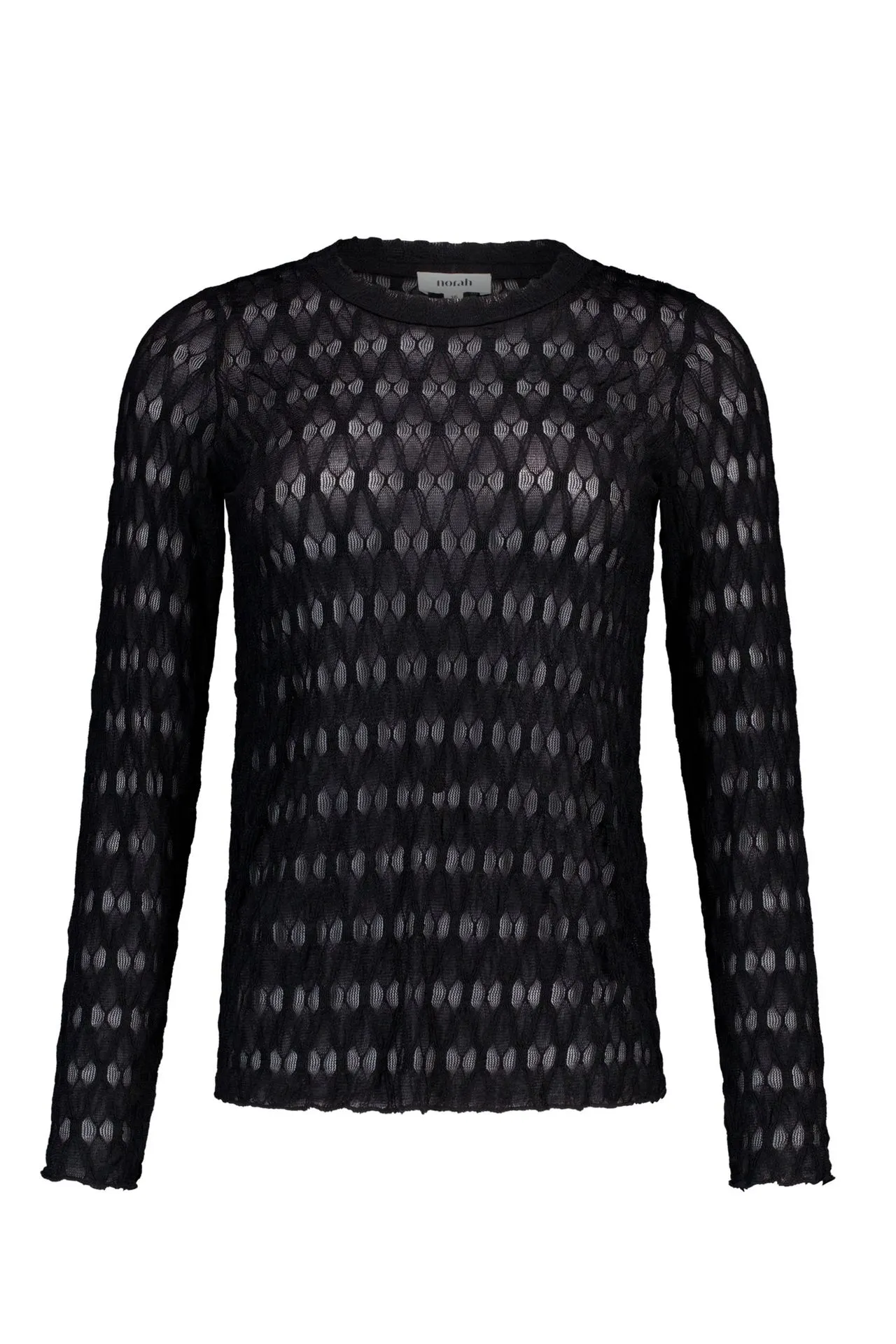 Zwarte mesh top