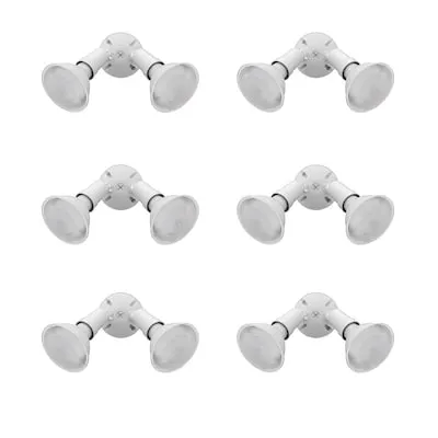 550 -Lumens 5.3 -Watt Black Line voltage Soft White Plug-in LED Flood light