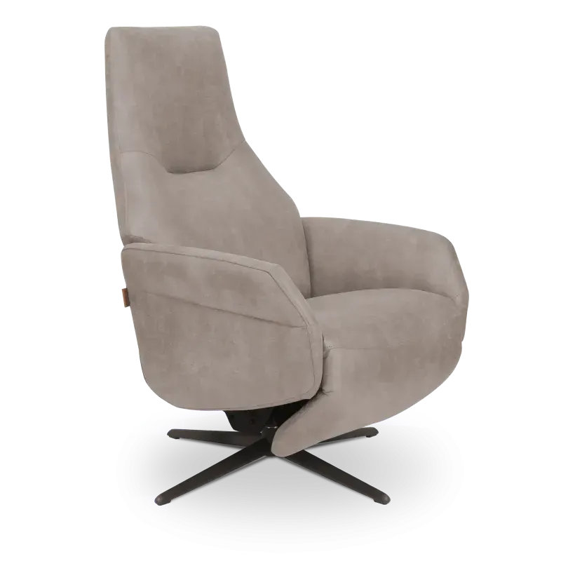 Relaxfauteuil Opera - handmatig - microleder Oxx Lichtgrijs