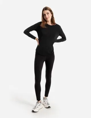 Maglia a manica lunga - Traspirante - Nero