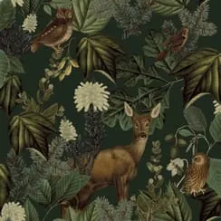 Tapet Together 10x0,53 m Oh Deer Green Non-woven