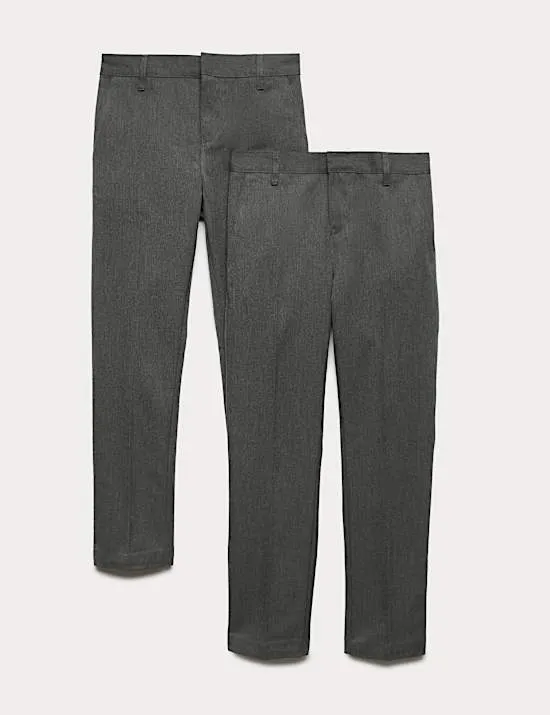 2er-Pack Schmal geschnittene Schulhose für Jungen mit schmalem Bein