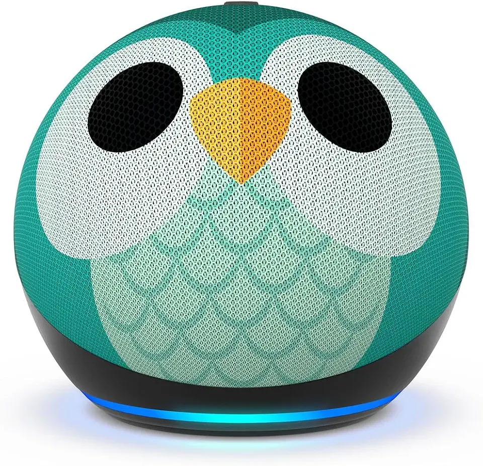Amazon Echo Dot Kids (newest model), Smart speaker to enjoy age-appropriate audiobooks, sleep routines and Alexa+ experiences to create and learn, Owl design