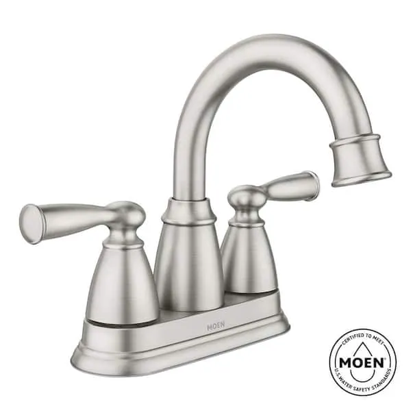 Banbury 4 in.​ Centerset Double Handle Bathroom Faucet in Brushed Nickel