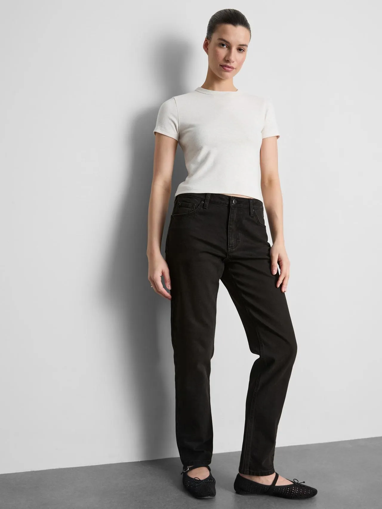 Jean denim coupe droite slim