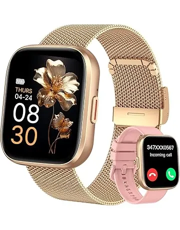 taopodo Smart Watches for Women, 1.91" HD Fitness Tracker (Answer/Make Calls), IP68 Waterproof, 120+ Sport Modes with Heart Rate and Sleep Monitor, Fitness Watch for iPhone/Android