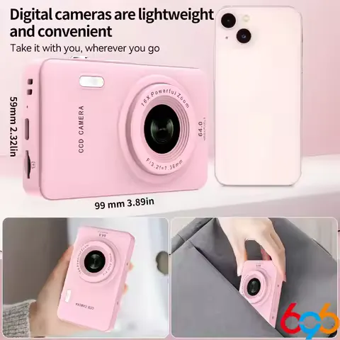 2.8 Inch HD Screen Portable Video Photocamera With MP3 Music Player Mini Digital Video Camera TYPE-C Charging For Boy Girl