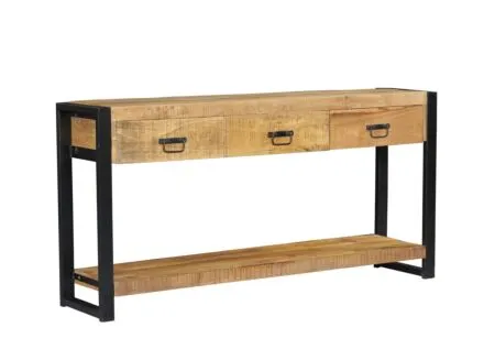 Wandtafel Sanguine 150x35cm - mango massief - natuur