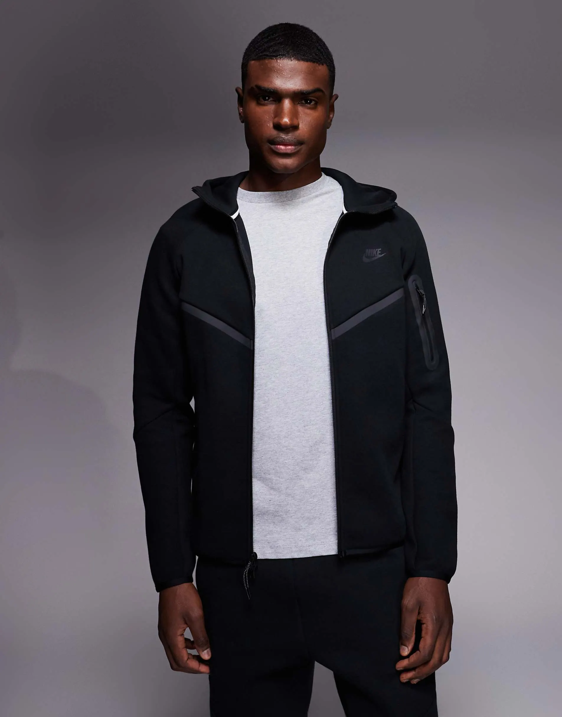 Nike Tech Fleece full zip hoodie in black